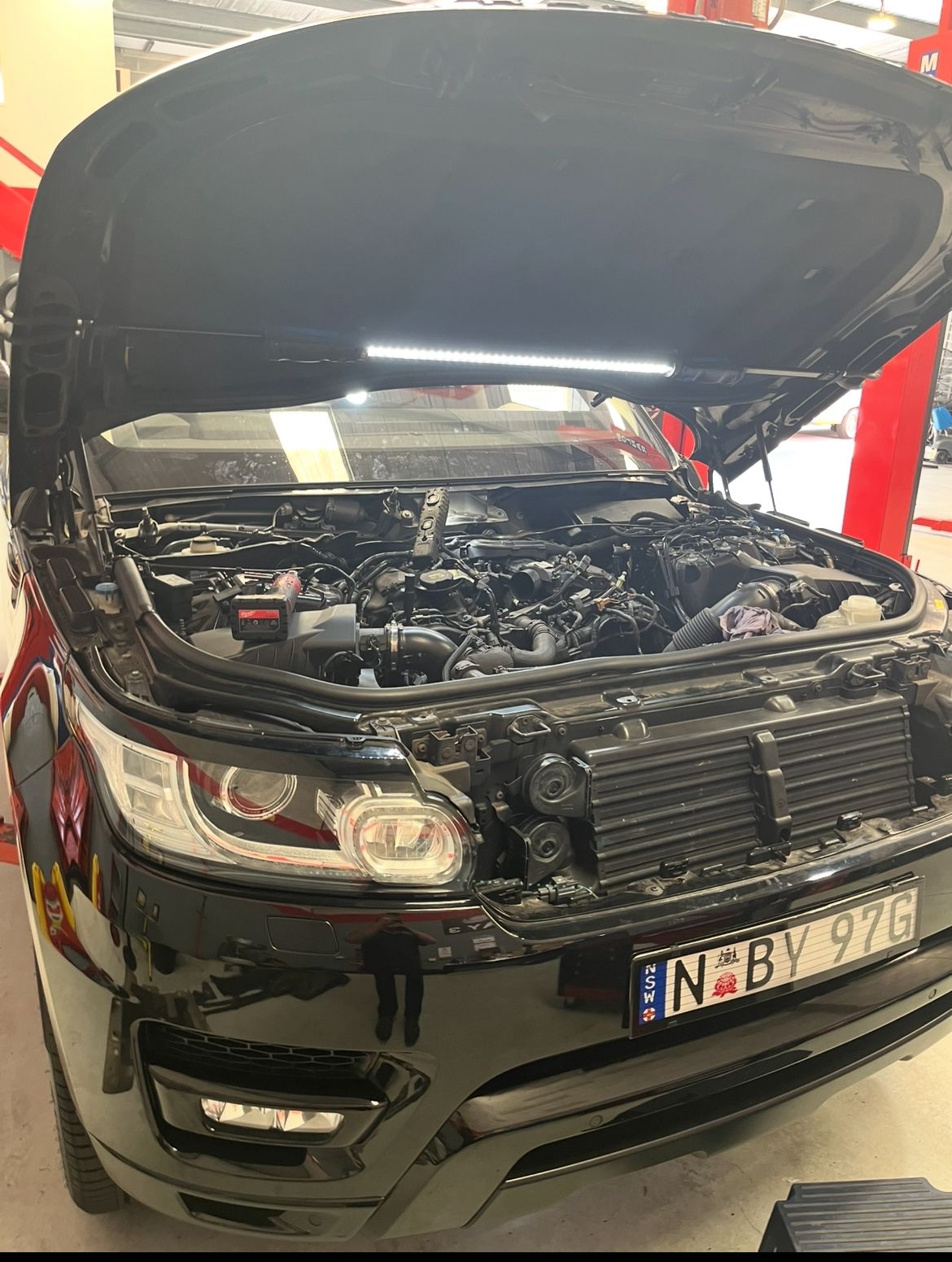 Range Rover Sport engine bay service